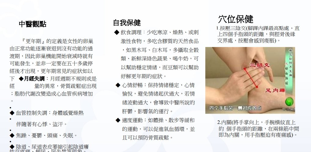 秀傳紀念醫院-中醫更年期症候群