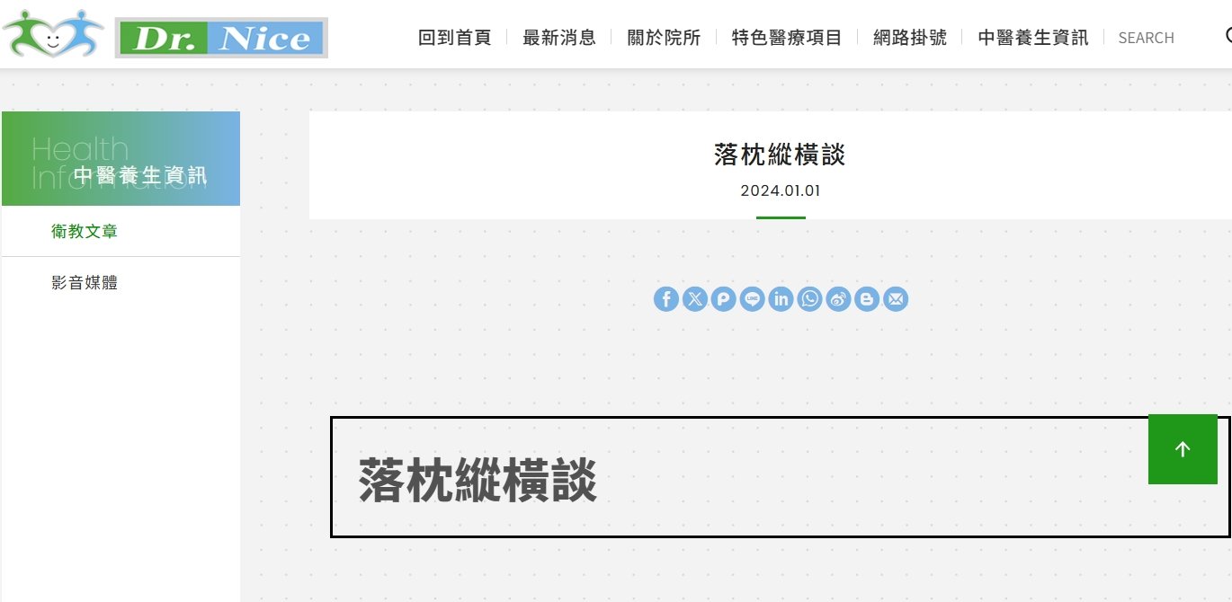 陳潮宗中醫診所-落枕縱橫談