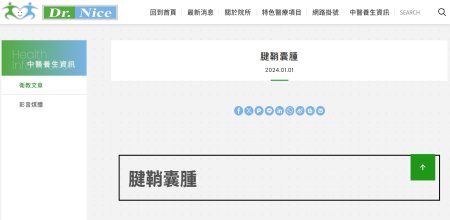 陳潮宗中醫診所-腱鞘囊腫